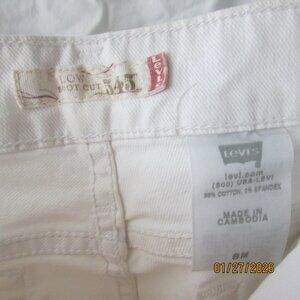Levis 545 White Boot Cut Jeans